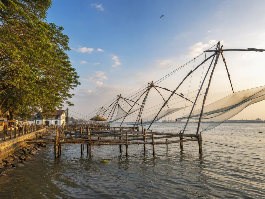 Chinese fishing nets at the Fort Kochi waterfront